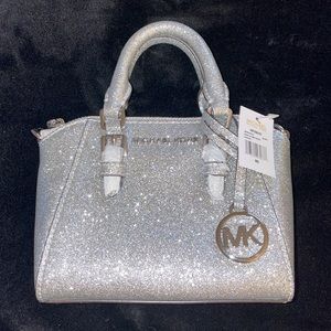 michael kors mini bag silver ✨